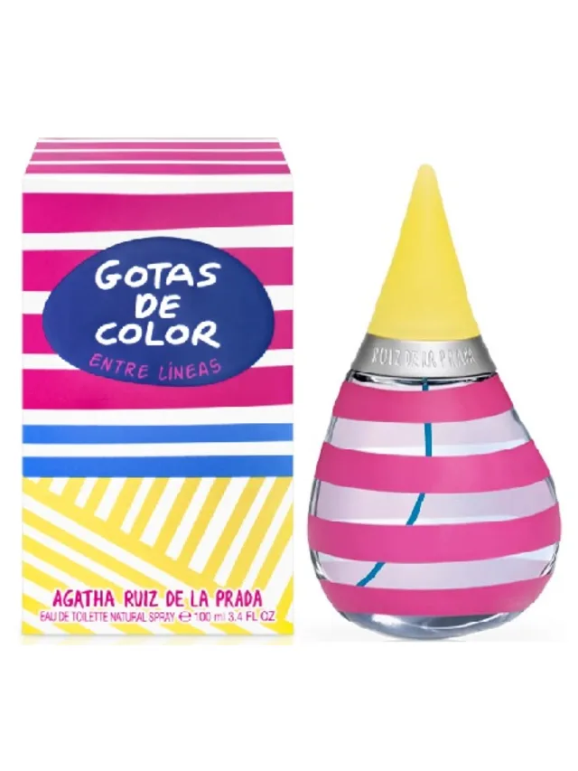 Frasco perfume Gotas de Color Entre Lineas Agatha Ruiz EDT 100ml